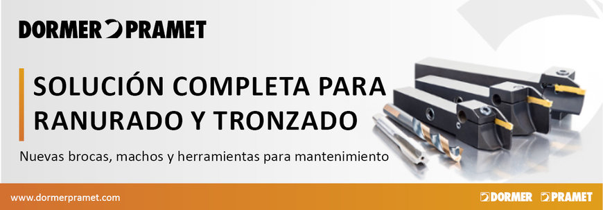 Más variedad para ranurado, herramientas rotativas HSS y soluciones de mantenimiento de Dormer Pramet